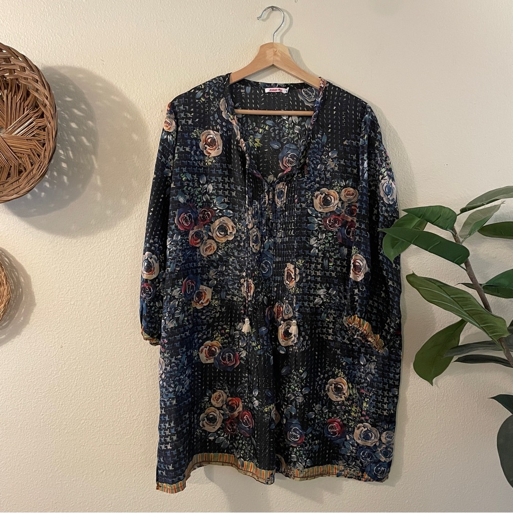 100% Silk Johnny Was Tunic